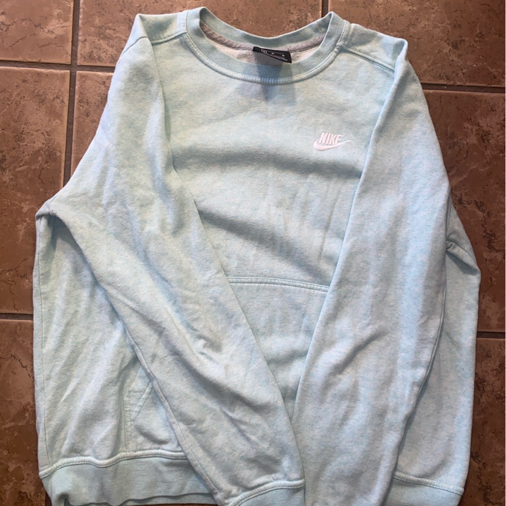 nike light blue pullover